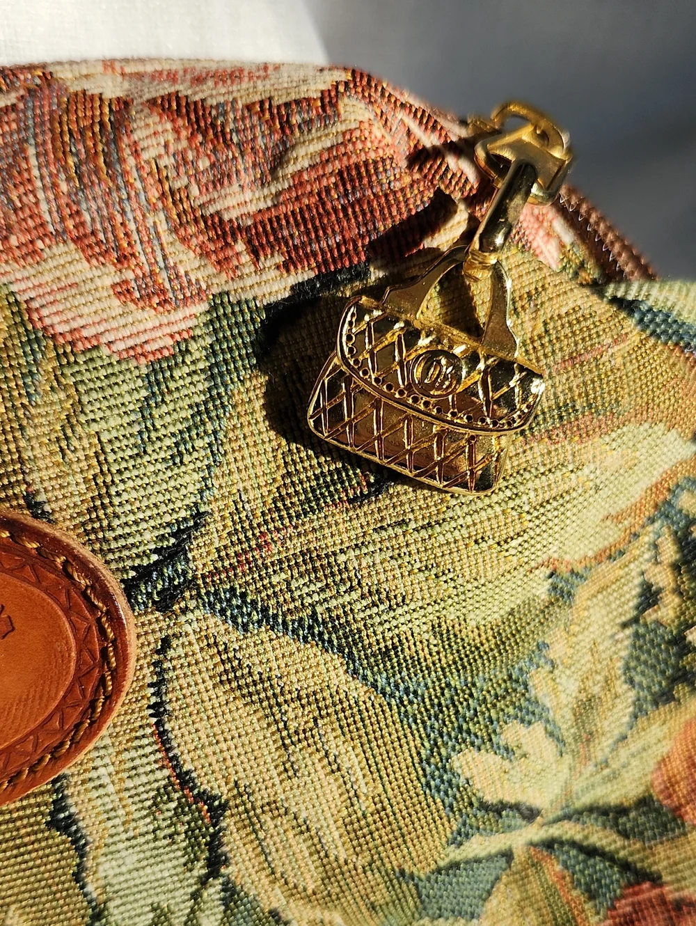 Vintage Gobelins Art Belgian Tapestry Wallet, Change Purse & Cosmetic Set, $75